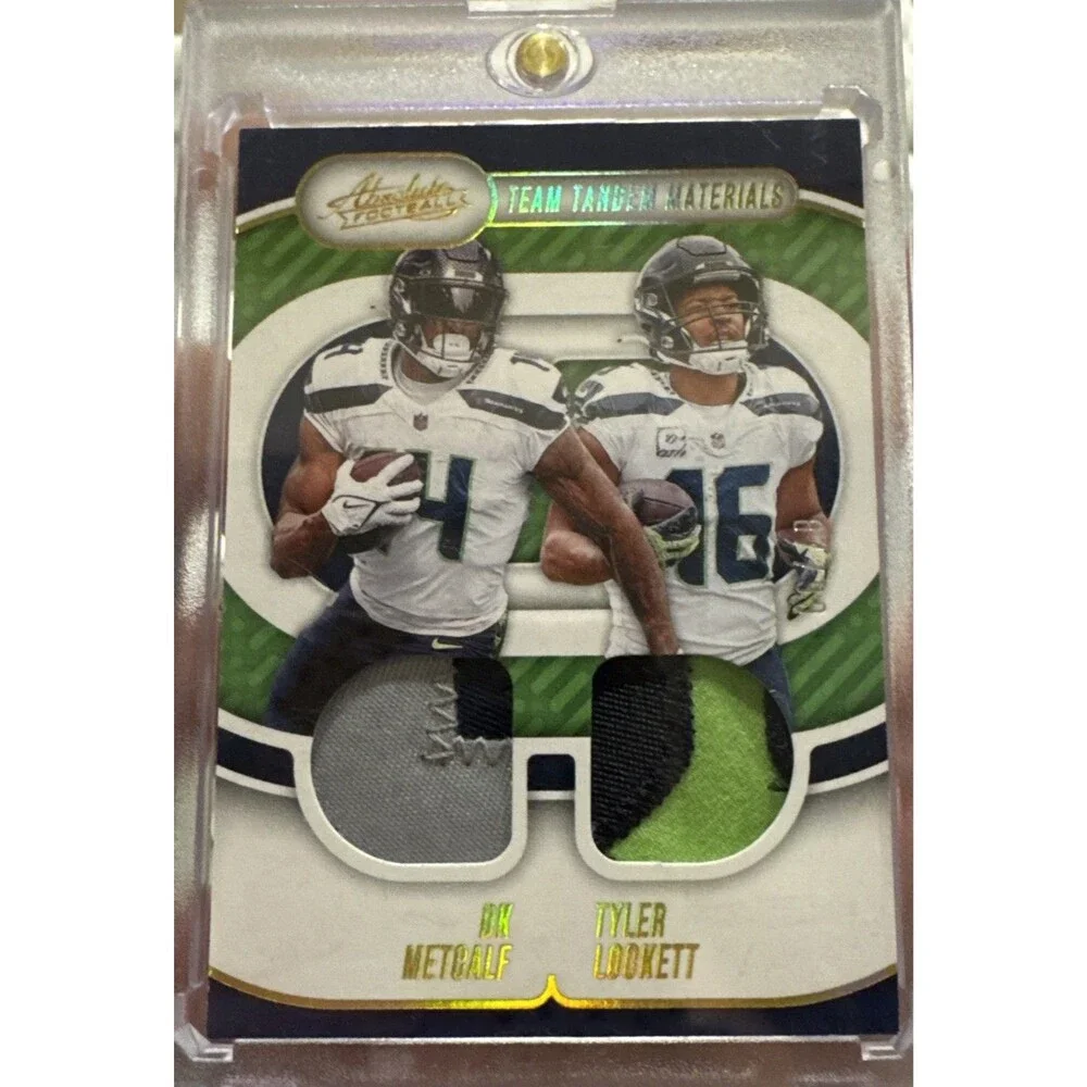 DK Metcalf Tyler Lockett 2024 Panini Absolute TTM #TTM-SEA Gold /99